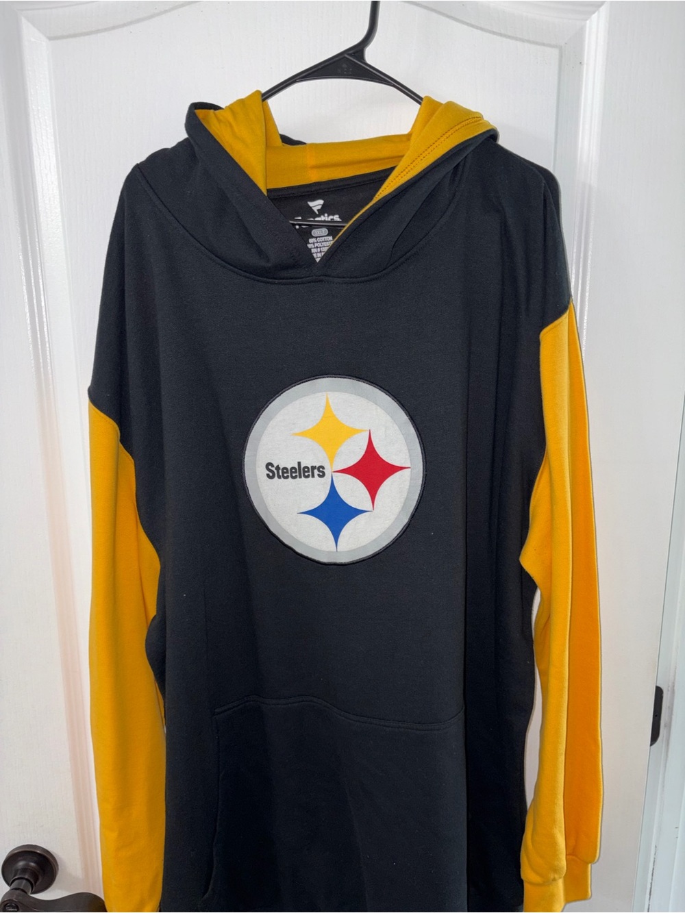 Fanatics Black and Gold Pittsburgh Steelers Hooded Sweatshirt, Sz 3XLT